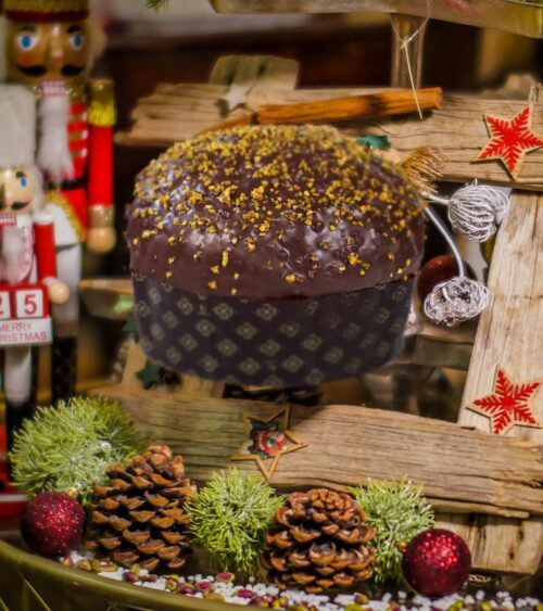 Panettone al pistacchio senza glutine e senza lattosio